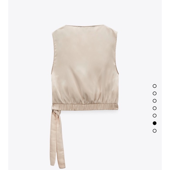 ZARA Satin wrap crop top - Picture 6 of 6